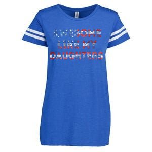 Awesome Like My Daughters Fathers Day Enza Ladies Jersey Football T-Shirt