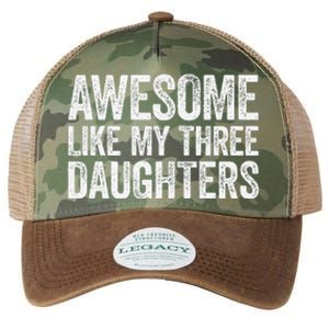 Awesome Like My Three Daughters Fathers Day Legacy Tie Dye Trucker Hat