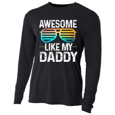 Awesome Like My Daddy Cool Sunglusses Best Parents Day Cooling Performance Long Sleeve Crew