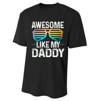 Awesome Like My Daddy Cool Sunglusses Best Parents Day Performance Sprint T-Shirt