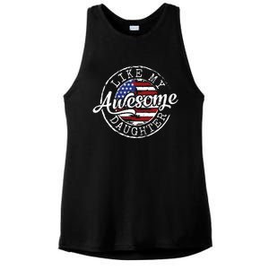 Awesome Like My Daughter Funny Dad Mother Father Day Gift Ladies PosiCharge Tri-Blend Wicking Tank