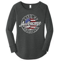 Awesome Like My Daughter Funny Dad Mother Father Day Gift Women's Perfect Tri Tunic Long Sleeve Shirt