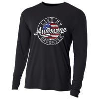 Awesome Like My Daughter Funny Dad Mother Father Day Gift Cooling Performance Long Sleeve Crew