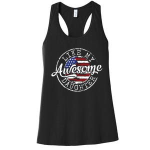 Awesome Like My Daughter Funny Dad Mother Father Day Gift Women's Racerback Tank