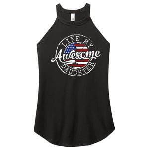 Awesome Like My Daughter Funny Dad Mother Father Day Gift Women's Perfect Tri Rocker Tank