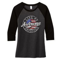 Awesome Like My Daughter Funny Dad Mother Father Day Gift Women's Tri-Blend 3/4-Sleeve Raglan Shirt