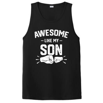 AWESOME LIKE MY SON Funny Father's Day PosiCharge Competitor Tank