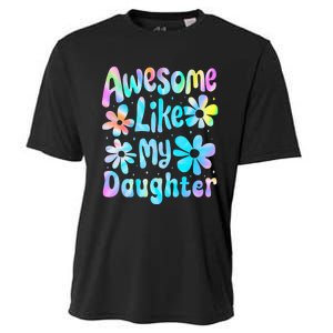 Awesome Like My Daughter Mommy Groovy Graphic MotherS Day Cooling Performance Crew T-Shirt