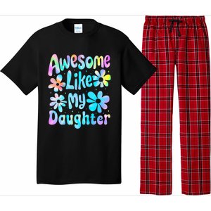 Awesome Like My Daughter Mommy Groovy Graphic MotherS Day Pajama Set