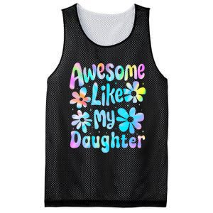 Awesome Like My Daughter Mommy Groovy Graphic MotherS Day Mesh Reversible Basketball Jersey Tank