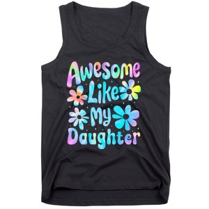 Awesome Like My Daughter Mommy Groovy Graphic MotherS Day Tank Top