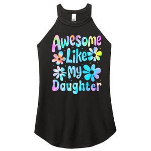 Awesome Like My Daughter Mommy Groovy Graphic MotherS Day Women's Perfect Tri Rocker Tank