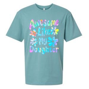 Awesome Like My Daughter Mommy Groovy Graphic MotherS Day Sueded Cloud Jersey T-Shirt