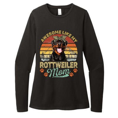 Awesome Like My Rottweiler Mom Dog Vintage Womens CVC Long Sleeve Shirt