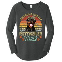 Awesome Like My Rottweiler Mom Dog Vintage Women's Perfect Tri Tunic Long Sleeve Shirt