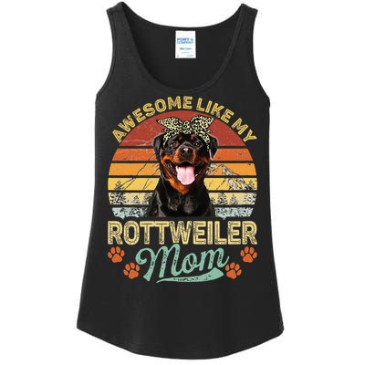 Awesome Like My Rottweiler Mom Dog Vintage Ladies Essential Tank