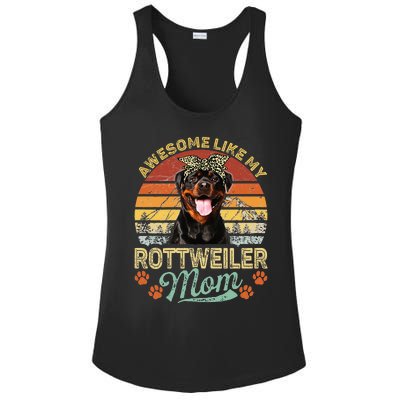 Awesome Like My Rottweiler Mom Dog Vintage Ladies PosiCharge Competitor Racerback Tank