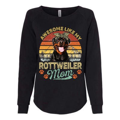 Awesome Like My Rottweiler Mom Dog Vintage Womens California Wash Sweatshirt