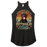 Awesome Like My Rottweiler Mom Dog Vintage Women's Perfect Tri Rocker Tank