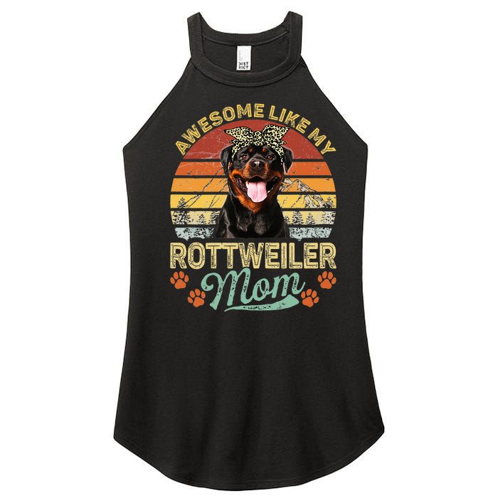 Awesome Like My Rottweiler Mom Dog Vintage Women's Perfect Tri Rocker Tank