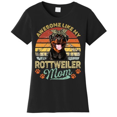 Awesome Like My Rottweiler Mom Dog Vintage Women's T-Shirt