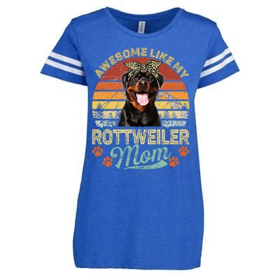 Awesome Like My Rottweiler Mom Dog Vintage Enza Ladies Jersey Football T-Shirt