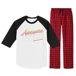 Awesome Like My Daughter Gifts Man Funny Fathers Day Daddy Raglan Sleeve Pajama Set