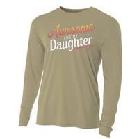 Awesome Like My Daughter Gifts Man Funny Fathers Day Daddy Cooling Performance Long Sleeve Crew