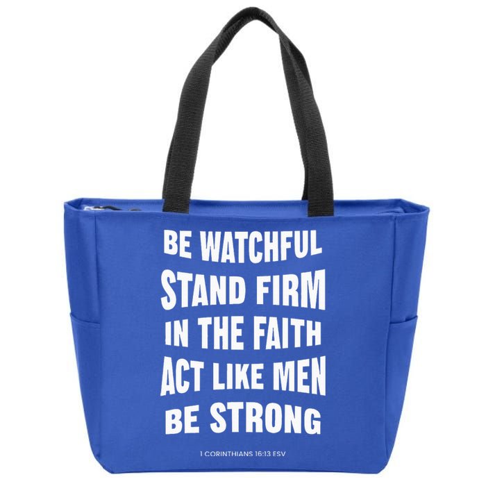 Act Like M.E.N Be Strong Zip Tote Bag