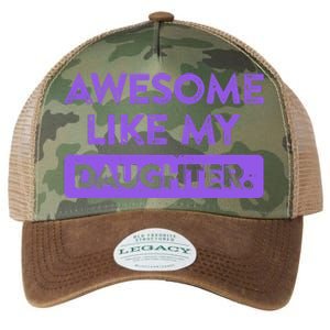 Awesome Like My Daughter MotherS Day Funny Mom Birthday Legacy Tie Dye Trucker Hat