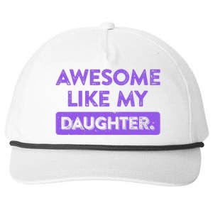 Awesome Like My Daughter MotherS Day Funny Mom Birthday Snapback Five-Panel Rope Hat