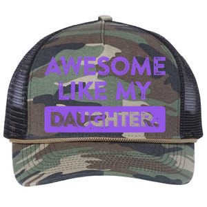 Awesome Like My Daughter MotherS Day Funny Mom Birthday Retro Rope Trucker Hat Cap