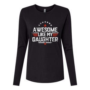 Awesome Like My Daughter Gifts Father Womens Cotton Relaxed Long Sleeve T-Shirt