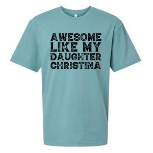 Awesome Like My Daughter Christina Mothers Fathers Day Funny Sueded Cloud Jersey T-Shirt