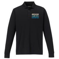 Awesome Like My Daughter Papa Dad Daughter Fathers Day Performance Long Sleeve Polo