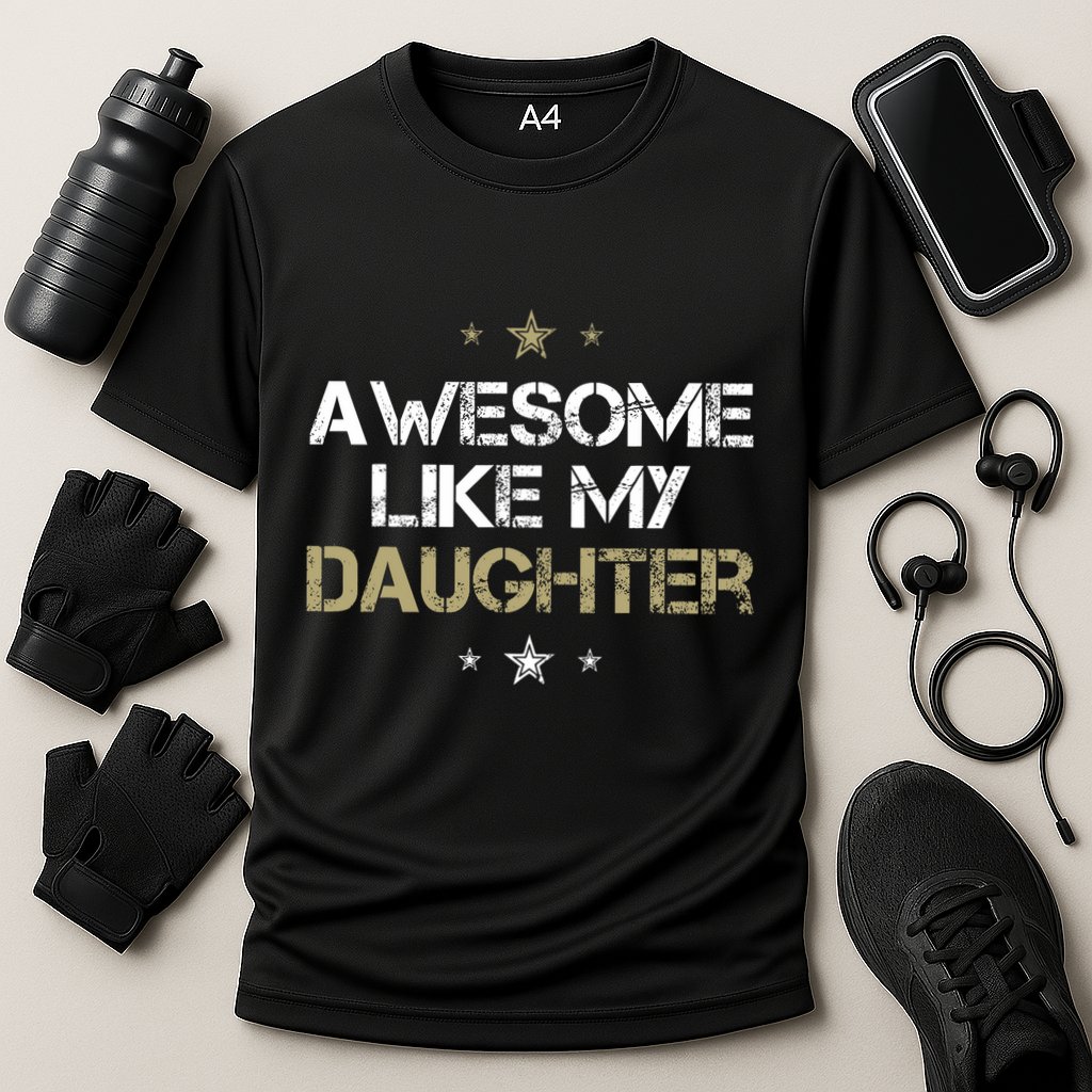 Awesome Like My Daughter Cool Gifts Mom Dad Fathers Day Cooling Performance Crew T-Shirt