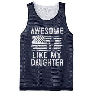 Awesome Like My Daughter Funny Fathers Day Mesh Reversible Basketball Jersey Tank