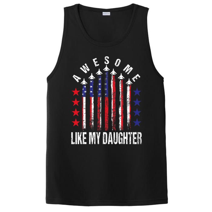 Awesome Like My Daughter Funny Fathers Day 4th Of July PosiCharge Competitor Tank