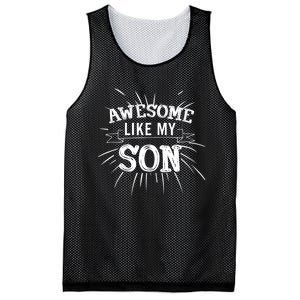 Awesome Like My Son Daddy Papa Dad Father Sayings Mesh Reversible Basketball Jersey Tank