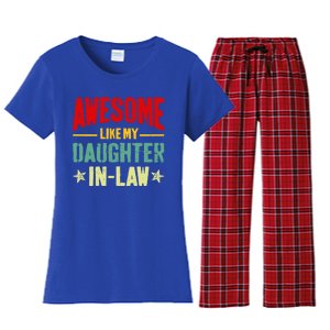 Awesome Like My Daughterinlaw Funny Mom Dad Joke Gift Women's Flannel Pajama Set