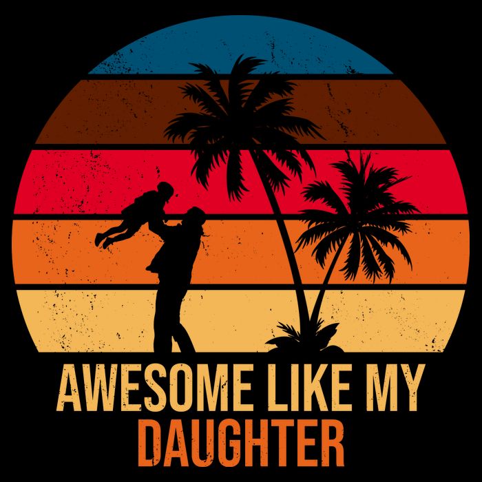 Awesome Like My Daughter Sunset Gift For Dad Impact Tech Backpack