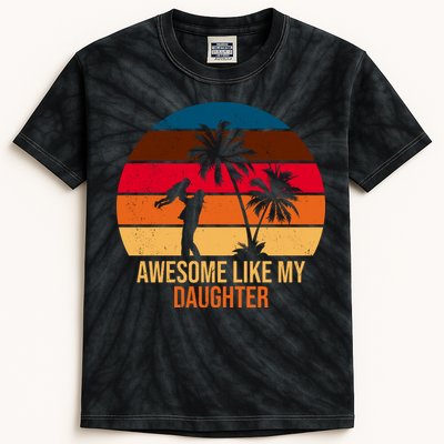 Awesome Like My Daughter Sunset Gift For Dad Kids Tie-Dye T-Shirt