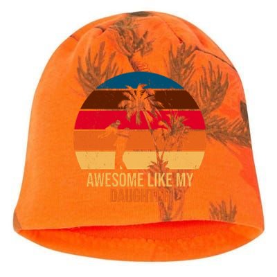 Awesome Like My Daughter Sunset Gift For Dad Kati - Camo Knit Beanie