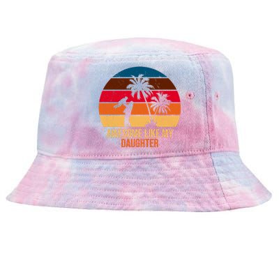 Awesome Like My Daughter Sunset Gift For Dad Tie-Dyed Bucket Hat