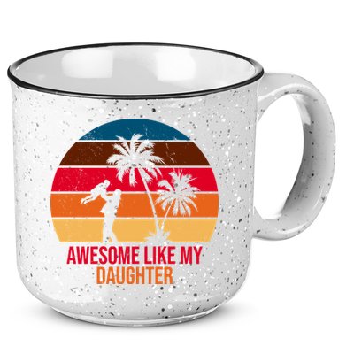 Awesome Like My Daughter Sunset Gift For Dad 15oz Campfire Ceramic Mug
