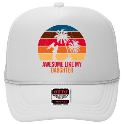 Awesome Like My Daughter Sunset Gift For Dad Trucker Hat