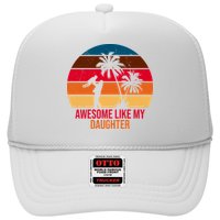 Awesome Like My Daughter Sunset Gift For Dad Trucker Hat