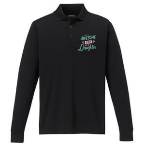 Awesome Like My Daughter Cute Mom Mothers Day Performance Long Sleeve Polo