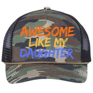 Awesome Like My Daughter Funny Mothers Fathers Day Mom Dad Retro Rope Trucker Hat Cap