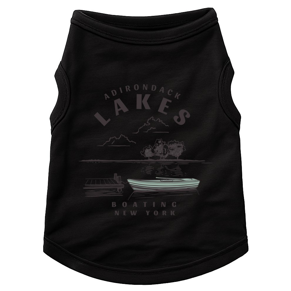 Adirondack Lakes Ny Boating Great Gift Doggie Tank